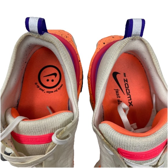 Nike ZoomX Invincible Run 3 Women Shoes Sz 11  White Neon Pink Orange HF5025-100 - Picture 10 of 15